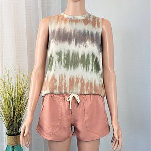 Tie Dye Gradient Striped Sleeveless Top